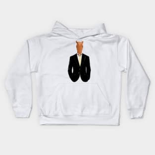 Horse in Business Suit Kids Hoodie